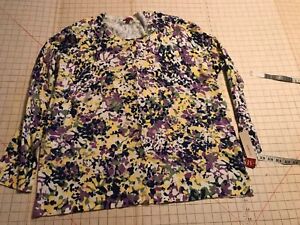 Merona Size 4 Cardigan NWT Womens Yellow Blue White Floral Stretchy