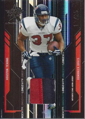 Camiseta deportiva 2005 Rookies and Stars Longevity Materials negra #40 Domanick Davis/25 Foto 1 de 2