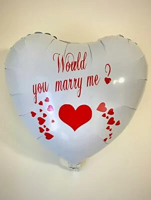 WOULD YOU CASARME ME GLOBOS FORMA CORAZÓN 18 PULGADAS  Foto 1 de 4