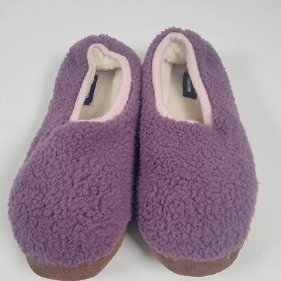 Lands' End Womens Sherpa Fleece Ballet House Slippers Purple - Size  11 - Image 1 of 4