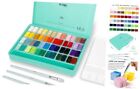 HIMI Gouache Paint Set, Twin Cup 48 Colors x 12ml/0.4oz with 3 Brushes & a 