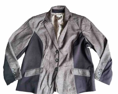 Chaqueta Coldwater Creek Mixed Media Mezcla Lana Tweed Talla 20 Marrón Nueva con Etiquetas $109.95 Foto 1 de 3