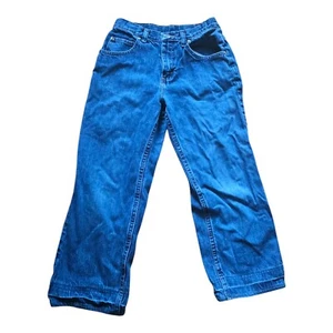 EUC Lee Size 12 Husky Boys Straight Leg Blue Medium Wash Jeans 100% Cotton - Picture 1 of 8