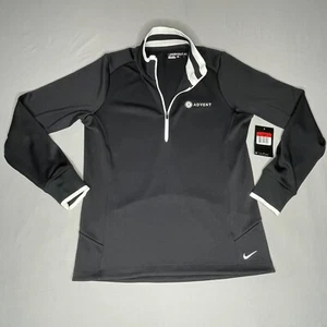 Chaqueta suéter de golf Nike para mujer grande negra 1/4 con cremallera logotipo de Adviento adulto - Imagen 1 de 14