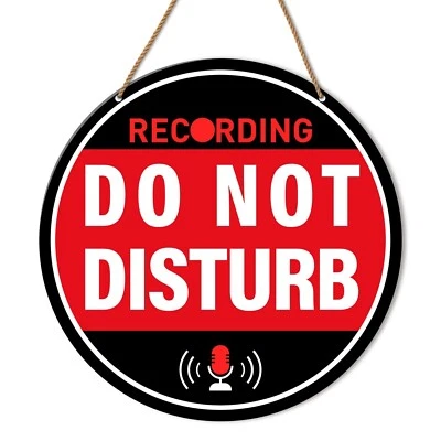 HSNBT Recording Studio Door Sign, Recording in Progress Do Not Disturb Hangin... - Image 1 of 4