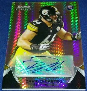 2012 Bowman Reflection STEELERS DAVID DECASTRO AUTOGRAPHED ROOKIE REFRACTOR 6/15 - Picture 1 of 6