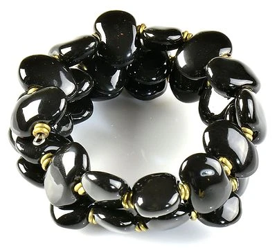 NOVA-Pulseira de joias da moda pintada à mão com miçangas Kazuri África (KJB-50013) - Imagem 1 de 2