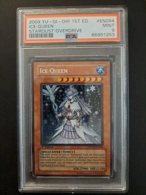 PSA 9 Ice Queen Secret Rare 1st Edition SOVR-EN094 Stardust Overdrive Yugioh - Image 1 of 2