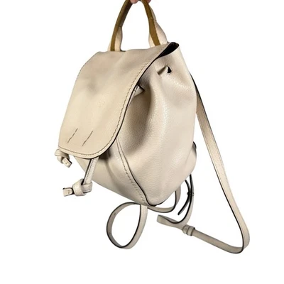ТРЕНЕР F59401 Derby рюкзак сумочка сумка бежевый кремовая кожа через плечо шнурок - Изображение 1 из 4