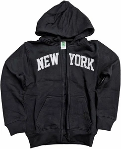Kid's New York City Zippered Hoodie Sweatshirt Black - Picture 1 of 3
