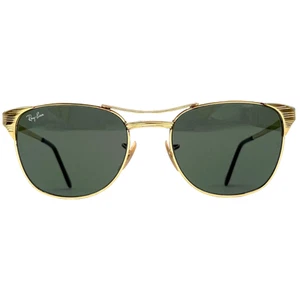 Vintage RAY-BAN / BAUSCH & LOMB "SIGNET" sunglasses - USA 1990's - Medium - Gold - Picture 1 of 11