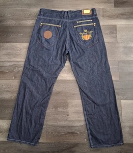 Vintage Coogi Australia Embroidery Dark Denim Blue Jeans Loose-Fit Mens 40x34 - Picture 1 of 17