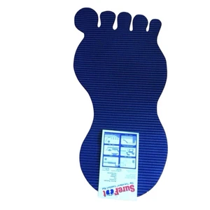 Vintage Hang 10 Fuß Form Bad überall Matte blau von Sure-Foot Neu aus altem Lagerbestand - Bild 1 von 7