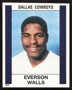 1988 Panini Stickers #274 Everson Walls Dallas Cowboys NO RESERVE! - Picture 1 of 2