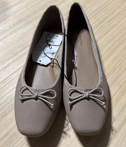 Time And Tru Women’s Sip-ons Flats String Bow Ballet Tan Size 10 Shoe - Picture 1 of 6