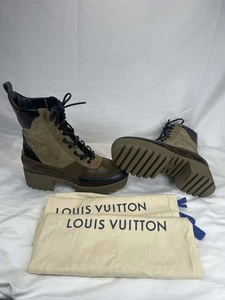 Women's Size 10 Louis Vuitton Desert Combat Boots Taupe SPB-JB 347677 - Picture 1 of 11
