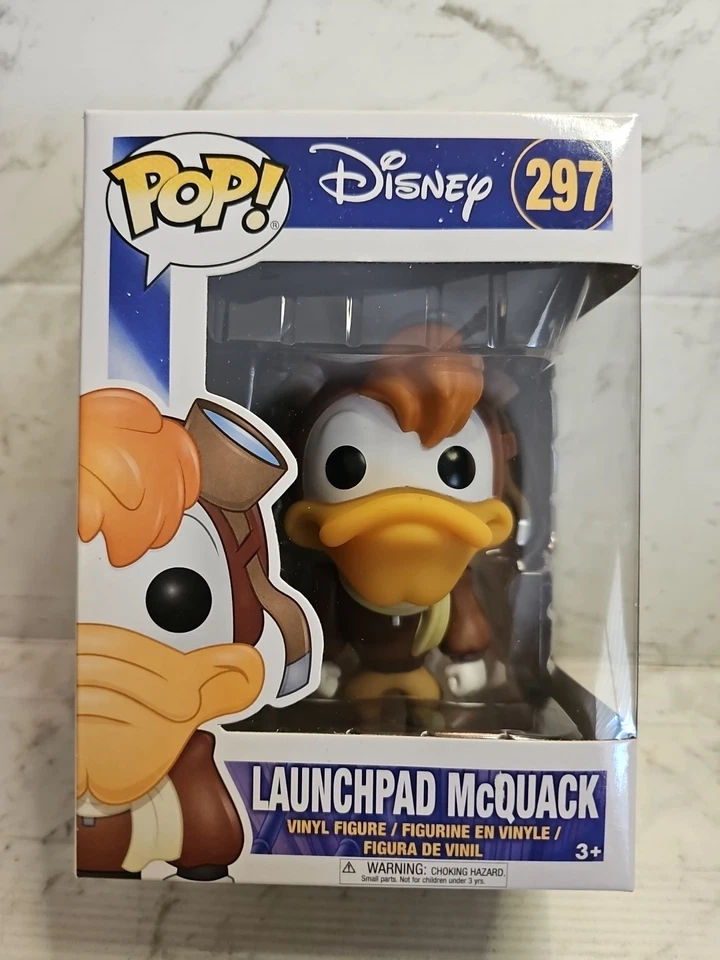 Funko POP! Disney Darkwing Duck Launchpad McQuack #297 Vinil PROTETOR POP GRÁTIS - Imagem 1 de 4