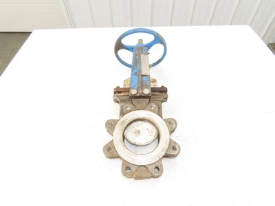 Fabri-Valve C37R304 4" Stainless Knife Gate Valve Rising Stem Lug Style - Image 1 of 4