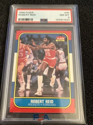 Robert Reid 1986 Fleer #90 PSA 8 - Image 1 of 4