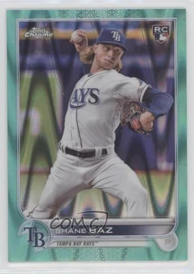 2022 Topps Chrome Sonic Aqua RayWave Refractor /199 Shane Baz #201 Rookie RC - Image 1 of 2
