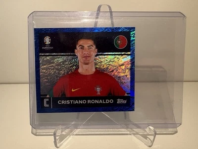 Cristiano Ronaldo Topps UEFA Euro 2024 Blue Parallel Sticker (Rare) - Bild 1 von 2