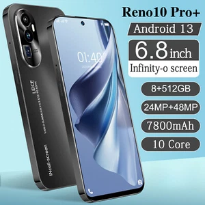 Reno10 Pro+ Smartphone 6.8" HD Factory Unlocked Android 8+512GB 7800mAh Dual SIM - Picture 1 of 27