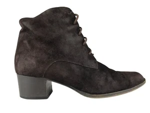 Ralph Lauren Bootie Womens Brown Suede Almond Toe Block Heel Size US 6.5B - Picture 1 of 9