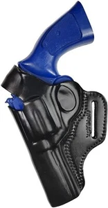 R4Li Leather Revolver Holster fits COLT TROOPER 4 inch black LEFT VlaMiTex - Picture 1 of 6