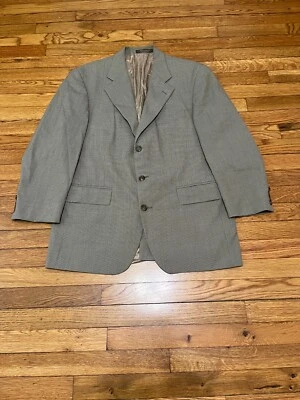 Chaps Ralph Lauren Mens Blazer Jacket Size 41R Gray Wool 3 Button Sport Coat VTG - Image 1 of 4