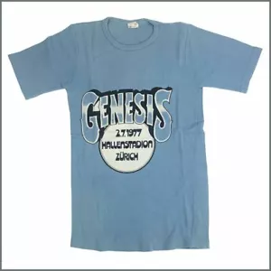 Genesis 1977 Good News Promos Hallenstadion Zurich Crew T-Shirt (Switzerland) - Picture 1 of 2