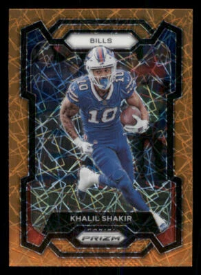 2023 Panini Prizm Prizms Orange Lazer #33 Khalil Shakir - Image 1 of 2
