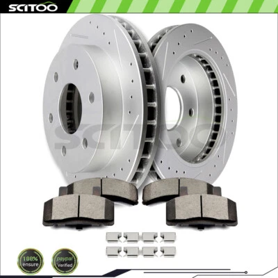 Front Brake Rotors And Ceramic Pads For Chevrolet K1500 Tahoe GMC Yukon 98-00 - Изображение 1 из 4