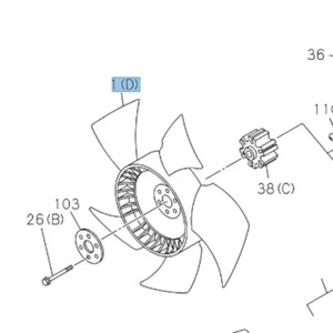 Hoja de ventilador 5-650-SUCT 8980185070, 8980185072, 30/926965 para motor Isuzu 4HK1-X - Imagen 1 de 3