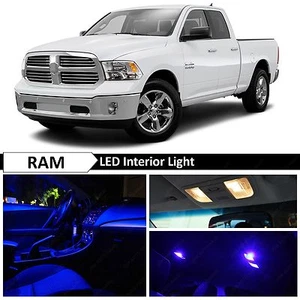 17x Blue Interior + License Tag LED Lights Package Kit for 2015 Dodge RAM 1500 - Bild 1 von 6