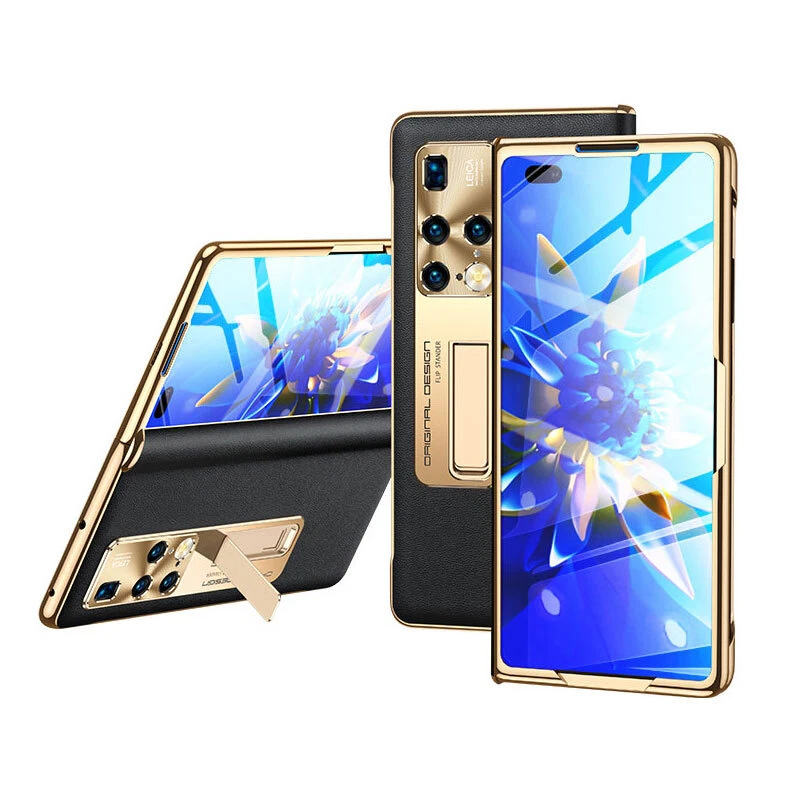 For Huawei Mate X2 8.0'' Luxury Genuine Leather Slim 2in1 Stand Clear Case Cover - Image 1 of 4