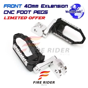 For Yamaha MT-09 Tracer 15-17 16 Billet Front 40mm Adjustable Touring Footrests - Picture 1 of 12