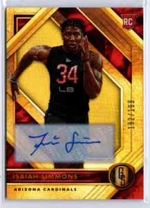 2020 Panini Gold Standard Football Isaiah Simmons ROOKIE AUTO CARDINALS 192/199 - Picture 1 of 1