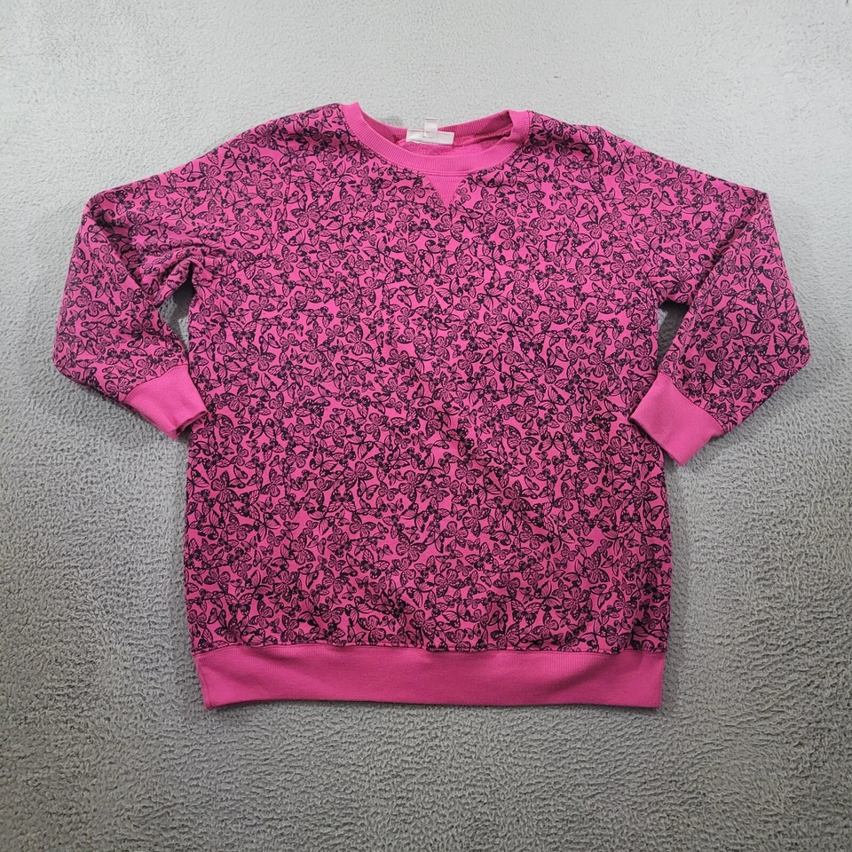 Женщина в толстовка женщин 18/20 большой розовый черный пуловер свитер - Изображение 1 из 4