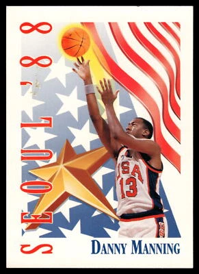 Tarjeta de baloncesto Skybox Danny Manning 1992 1988 #553 Seúl EE. UU. Juegos Olímpicos Foto 1 de 2