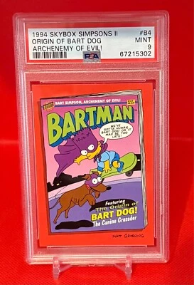 📺1994 SkyBox Bongo Comics Simpsons Series 2 Bartman #B4 PSA 9 MINT; - Image 1 of 2