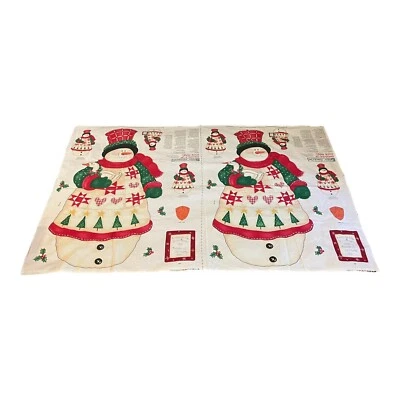 Daisy Kingdom Cut Sew Door Panel Crafts Christmas Fabric Snowman Lot of 2 VTG - Image 1 of 4