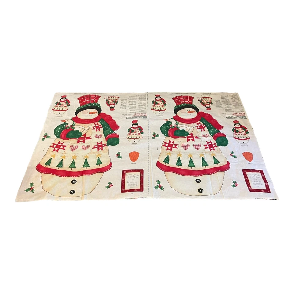 Daisy Kingdom Cut Sew Door Panel Crafts Christmas Fabric Snowman Lot of 2 VTG - Image 1 of 4