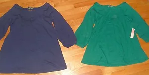 Top donna VELLUTO verde navy o Kelly nuovo con etichetta taglia small o medium - Foto 1 di 10