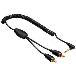 Hama Spiral-Kabel AUX 3,5mm Klinken-Stecker > 2x RCA Cinch-Kabel Audio-Adapter - Bild 1 von 5