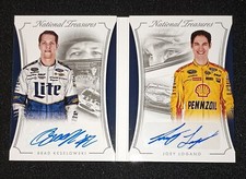 2016 Panini National Treasures Nascar Brad Keselowski Joey Logano Dual Auto /99