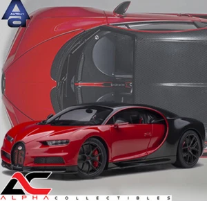 Superdeportivo Autoart 70996 1:18 Bugatti Chiron Sport 2019 (rojo italiano/carbono) - Imagen 1 de 5