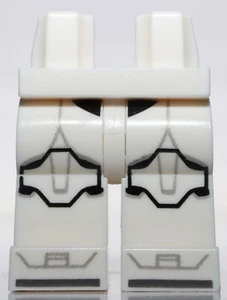 Lego Blanco Caderas y Piernas Clon Trooper Negro Claro Gris Azulado Marcadoras Rodillas - Imagen 1 de 1