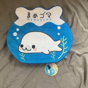 Mamegoma 2006 Cushion Goldfish Bowl Ver Blue San-X Rare Tag Japan Heisei Retro - Picture 1 of 5