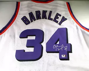 Charles Barkley / Autographed Phoenix Suns White Custom Basketball Jersey / COA - Picture 1 of 6