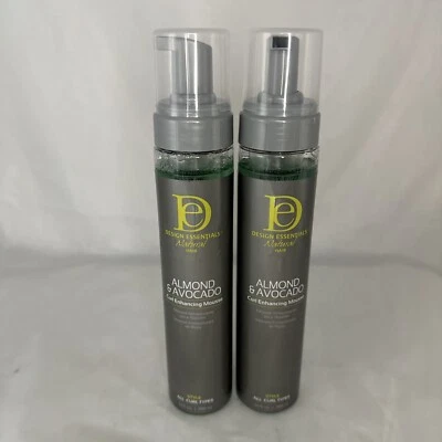 (2) Mousse potenciadora de rizos de almendra y aguacate Design Essentials 10 fl. oz Foto 1 de 3
